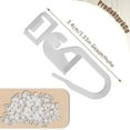 thumbnail image 2 of maskred 100pcs PVC Easy Installation Smooth Sliding Curtain Hooks For Effortless Hanging PVC Made Non-toxic, 2 of 6