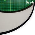 thumbnail image 2 of GZHJMY St. Patrick's Day Anti Fatigue Round Area Rug, Plaid Clover Non Slip Absorbent Comfort Round Rug Floor Carpet Yoga Mat for Entryway Living Room Bedroom Sofa Home Decor (3' in Diameter), 2 of 7