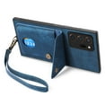 thumbnail image 7 of Nalacover for Samsung Note 20 Ultra, Slim Case Wallet with Credit Card Holder, Back Flip Premium Leather Magnetic Clasp Kickstand Wirst Hand Strap Shockproof Cover for Galaxy Note 20 Ultra, Blue, 7 of 7