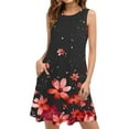 thumbnail image 2 of Patlollav 2025 Dresses Womens Casual Loose Summer Printed Sleeveless Dress, 2 of 6