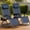 Navy Blue, variant on Zero-Gravity Chairs Set of 2. Adjustable Reclining Patio Chairs with Pillow&Cup Holder Tray. Folding Portable Antigravity Chairs, Grey