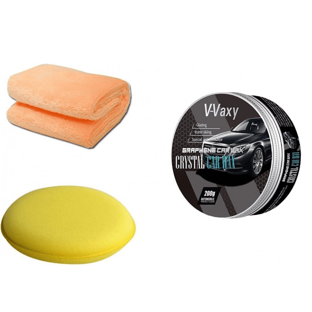 Titanium Ceramic Wax Cream – Strong Protection Car Coating Polish, Includes Sponge & Towel, Easy Apply, Long-Lasting Shine