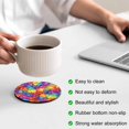 thumbnail image 3 of Colorful Geometric Coasters Set of 6, Absorbent Coasters for Drinks, Modern Rainbow Ombre Abstract Art Coaster for Desk Coffee Table Protection, Home Decor House Warming Gifts 4", 3 of 8