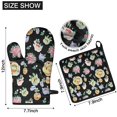 thumbnail image 6 of Pioneer Flower Floral Print Pattern Kitchen Oven Mitt and Pot Holder Sets 4 Pcs for Baking, Cooking and Grilling, Heat Resistant Up To 392 °F, 6 of 7