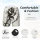 thumbnail image 3 of Balery Black And White Rose Bañador para hombre, shorts de playa de secado rápido con entrepierna y forro de compresión-Large, 3 of 6