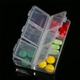thumbnail image 3 of Flmtop 6 Cells Empty Pill Box Braille Weekly Pill Case for Travel, 3 of 7