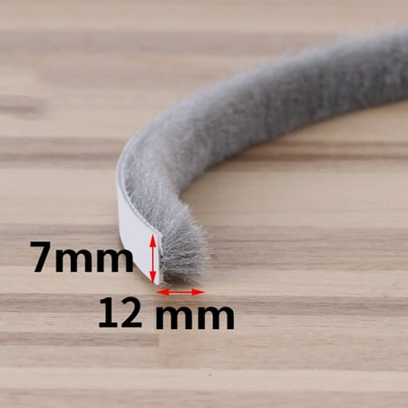 

GLFSIL 5M Draught Excluder Brush Pile Seal Film Door Sash Self Adhesive Sealing Strip