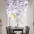 thumbnail image 4 of Tie Up Curtains for Windows Purple Leaves Valance Adjustable Balloon Curtain Farmhouses Leaf Branches Tie Up Shades for Kitchen Living Room Bedroom Privacy Curtain Drape 34x45 Inch, 4 of 9