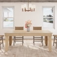 thumbnail image 2 of Spacious Farmhouse Dining Table for 6-8 – 71'' Long Plain Wood Rectangular Kitchen Table – Sturdy Frame – Rustic Light Oak Finish – Ideal for Family Meals, Office, or Study – Light Oak Color, 2 of 8