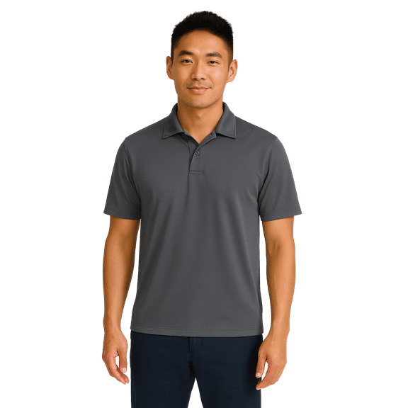 Expert Brand Men's DriMax™ Athletic Dry Fit Golf Polo, Steel, Large