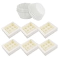 thumbnail image 1 of Cajas Para Magdalenas Cajas para cupcakes con revestimiento, 6 uds., caja de embalaje para postres de 12 unidades, suministros de panadería, 1 of 6