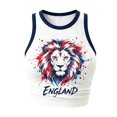 thumbnail image 4 of HUAXUN Women’s England Themed Crop Tank Top, Sleeveless Ribbed Top with Flag Print, Casual Form-Fitting Fan Wear, Breathable Summer Apparel, M-2XL (#028 Blue,S), 4 of 4