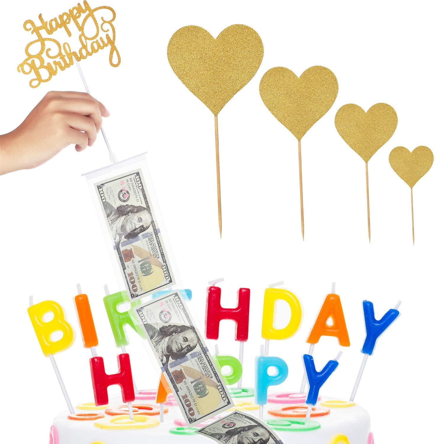 Money Cake Pull Out Kit Include Pulling Money Surprise Box, Plastic