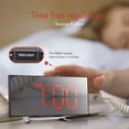thumbnail image 5 of Fyeme Large-Screen Mirror LED Curved Snooze Alarm Electronic Clock, Senior ​Ultra-Clear Large Number,Power-off Memory, 5 of 9
