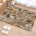 thumbnail image 4 of Brick Entryway Rug 2'x3' Abstract Multi Colored Brick Wall Photo Small Area Rug Non-Slip Front Door Mat Washable Floor Carpet for Indoor Entrance Kitchen Bathroom, 4 of 9