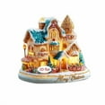 thumbnail image 2 of Cute Acrylic Christmas House Ornament, Snow-Themed Desktop Decor for Living Room Study Desk, Festive Winter Village Figurine, Holiday Mantle Decoration, 2 of 4