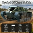 thumbnail image 2 of RC Tank Car, 1:16 Remote Control Crawler Drift Tank, 2.4Ghz RC Rock Crawler Off-Road 4WD 360°Rotating Drifting Car with 2 Batteries, Military Truck Toy for Adults and Kids, 2 of 7