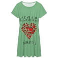 thumbnail image 3 of I LOVE YOU FROM MY HEAD TOMATOES Women's Dress Short Sleeve Summer Sundress Summer Women Clothes, 3 of 7