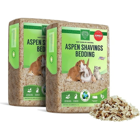 Small Pet Select Premium Natural Aspen Bedding Animal Bedding for Small Indoor and Outdoor Pets Jumbo Size 282 L (2 Pack 141 L Each)
