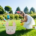 thumbnail image 3 of LZLINGMEI Bunny Basket with Handle,Gift Basket Gifts Tote Bags Egg Hunt Basket for Boys, Girls, 3 of 7