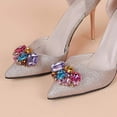 thumbnail image 3 of Tachiuwa 2 Pack Colorful Rhinestone Shoe Clips Wedding Shoes Buckle Shoe Jewelry Clip For, 3 of 9