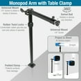 thumbnail image 5 of Artograph Height and Angle Adjustable Stand for Digital Projectors and Camera Monopod Arm with Table Clamp Black, 5 of 13