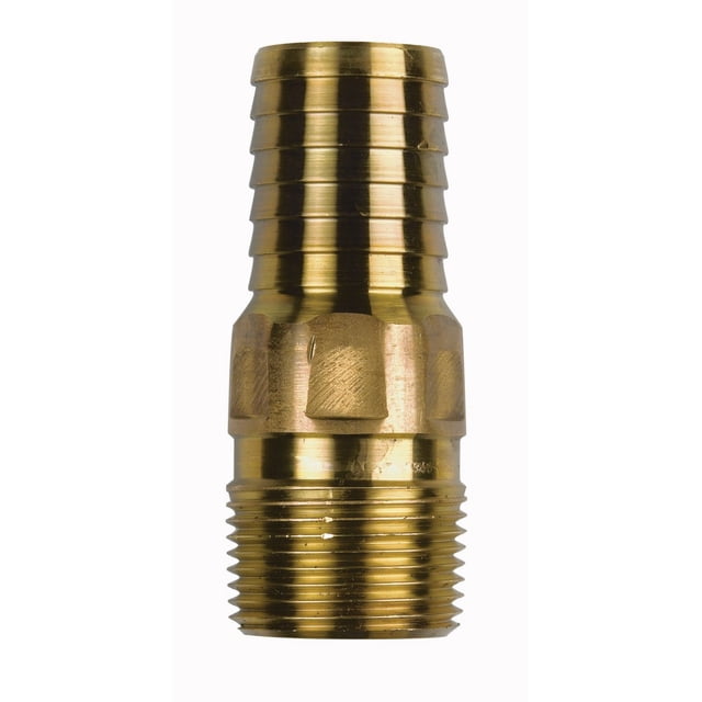 Adaptador de manguera Campbell RMAB 4 macho de 1 pulgada, latón rojo