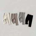 thumbnail image 4 of Leggings lisos simples para bebés, pantalones ajustados a rayas que combinan con todo, pantalones elásticos de algodón para niños y niñas recién nacidos, 4 of 4