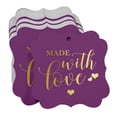 thumbnail image 3 of Inkdotpot Hang Tags Made With Love Wedding Favor Bracket Shape Gift Tags Real Gold Foil Bonbonniere Tag Pack Of 50, 3 of 7