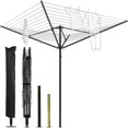 thumbnail image 1 of Nisorpa Rotary Outdoor Umbrella Drying Rack Umbrella Clothesline Rotary Dryers Clothes Line 4 Arms Height Adjustable Foldable Retracting 12 Lines with 165ft Clothesline, 1 of 2