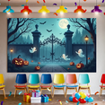 thumbnail image 3 of Spooky Ghost Halloween Banner Pumpkin Decorations Haunted Gateyard for Party Decoration Halloween Event Indoor Outdoor, 3 of 9