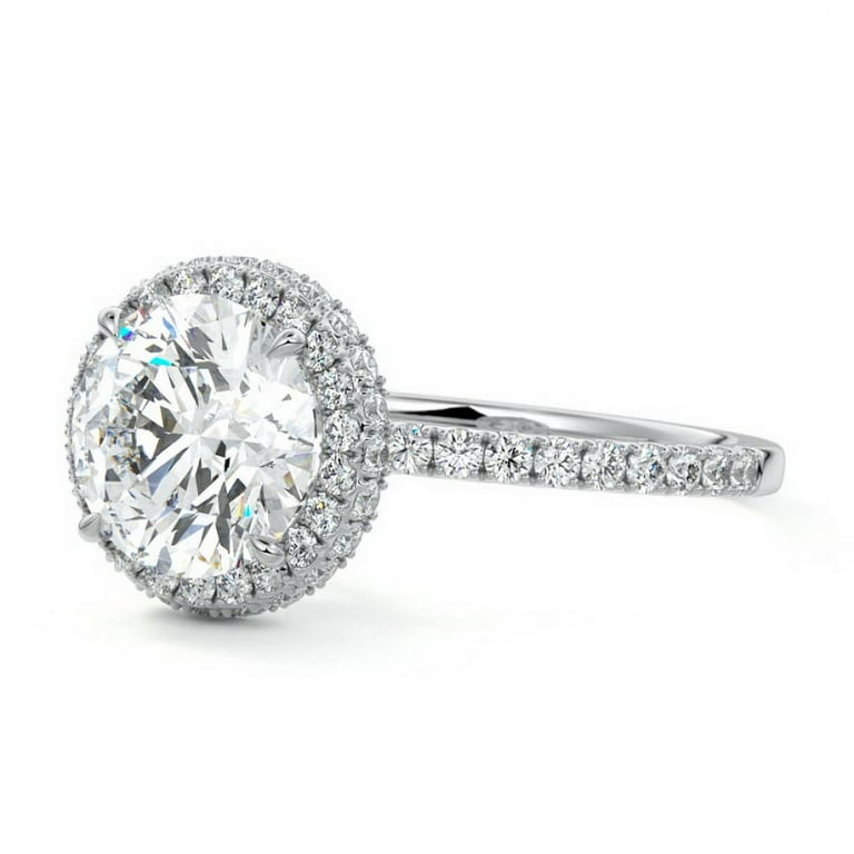 Bow Jewel Ct Round Cut VVS1/D Solitaire Diamond Ring for Her