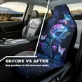 thumbnail image 4 of Yuyamidu Colorful Rose Butterfly Car Seat Covers Full Set of 2 Pcs Galaxy Auto Front Seat Covers Waterproof Vehicle Interior Accessories, 4 of 7