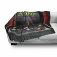 thumbnail image 3 of Video Games Soft Flannel Fleece Blanket, Arcade Machine Retro Gaming Fun Joystick Buttons Vintage 80's 90's Electronic, Cozy Plush for Indoor and Outdoor Use, 70" x 90", Multicolor, by Ambesonne, 3 of 6