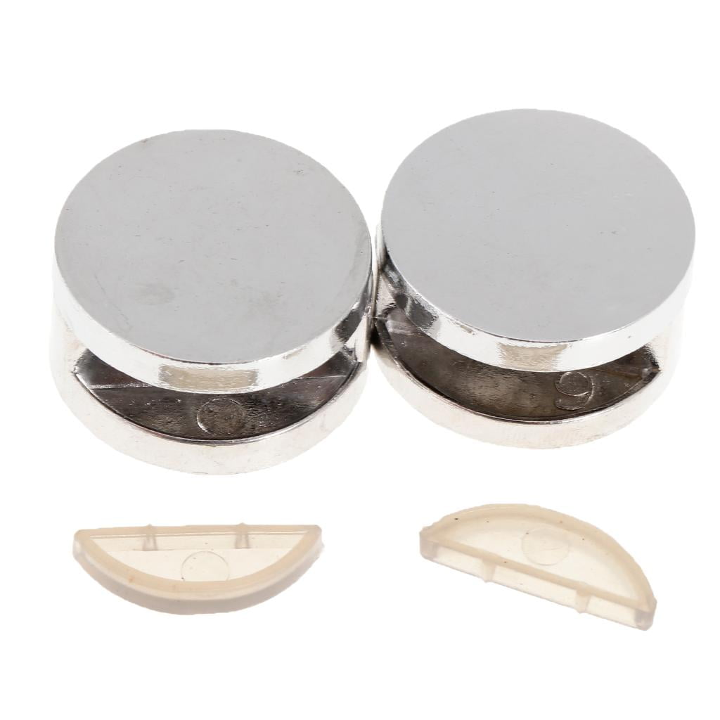 2 Pieces with Screws~Zinc Alloy Round Mirror Holder Clip Clamp Bracket 