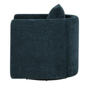 Comfort Pointe Sheldon Navy Blue Fabric Swivel Barrel Accent Chair