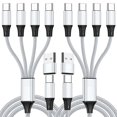 thumbnail image 1 of Cable de carga múltiple USB C Splitter SVEUC 4 en 2, 1,2 m, paquete de 2, 1 of 8