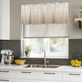 thumbnail image 4 of Beige Brown Ombre Curtain Valances for Windows, Kitchen Valance Window Treatments Panel 2 Pack, Modern Abstract Art Gradient Aesthetics Rod Pocket Short Curtains for Bathroom Bedroom 54 x 18 Inch, 4 of 8