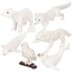 thumbnail image 3 of Miniature Animal Figurines Set 6Pcs Educational Toys for Kids Indoor Play Realistic Details White ABS, 3 of 4