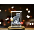 thumbnail image 4 of Exquisitely Detailed Caracal Wildcat Crystal Sculpture, 4 of 7
