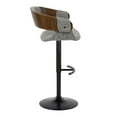thumbnail image 5 of Elisa Adjustable Bar Stool, Chrome Bar Stools, Bar Chairs, Swivel Bar Stools, Bar Stools Set of 2, Black Bar Stools, Bar Stools for Kitchen Counter (Grey, Walnut Wood), 5 of 6