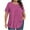 Hot Pink-womens plus size tops, variant on Hfnxid Womens Plus Size Tops Loose Fit Crew Neck Short Sleeve Shirt Casual Striped Pleated Blouse Summer Lightweight Comfy BlouseBlueL
