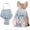 Blue, variant on Dog Diapers Female Washable Sanitary Pantie with Adjustable Suspender, Reusable Doggie Diapers for Male Dogs in Heat, Cotton Puppy Pet Period Panties Dog Underwear