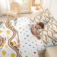 thumbnail image 5 of Manfei Boys Train 7pcs Queen Bedding,Yellow Clouds Pattern Bedding Comforter Set Queen,Polkadot Reversible, 5 of 7