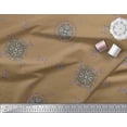 thumbnail image 3 of Soimoi Silk Fabric Leaves & Mandala Decorative Print Sewing Fabric Yard 42 Inch Wide, 3 of 3