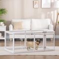 thumbnail image 2 of PawHut Parc pour Animaux Robuste avec Porte, 6 Panneaux Pliables pour Chien, Blanc, 2 of 10