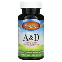 Carlson Vitamins A & D, 300 Soft Gels