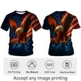 thumbnail image 3 of Rebaike Bald Eagle T-shirt for Men American Flag Graphic Tee Shirt, 3 of 7