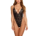 thumbnail image 4 of Body de encaje sexy para mujer Perspectiva Vestido largo Ropa de dormir Ropa de dormir, Negro, XL Advancent XX000214-07, 4 of 7