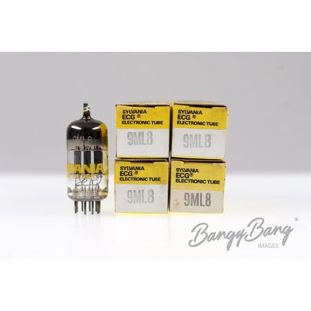 - 4 Vintage Sylvania ECG 9ML8 Noval Miniature Triple Triode Tube Valve- BangyBang Tubes